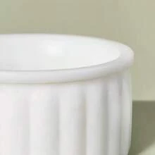 Ribbed Milk Glass Bathroom Trinket Dish White Bathroom Decor SummerBathroom Accessories Bathroom Organizer - 1 - View 4