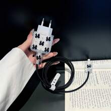 Bộ 5 hộp sạc 20W EU có điểm nhấn là nơ nhựa - Bộ bảo vệ cáp, kẹp giữ và bộ sắp xếp dây cáp tất cả trong một, bộ bảo vệ bộ sạc - Nhiều màu - Xem 9