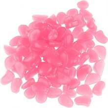 100 Pcs Glow In Dark Rocks Luminous Stone Garden Accessories Micro Landscape Fish Tank Decoration Outdoor Patio Lawn Yard Kit