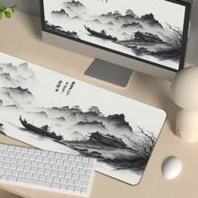 Big Art Mousepad White Black Landscape Desk Protector Pad On The Table Pads Computer Mat Xxl Mouse Pad Extended Pad Deskmat Office Carpet