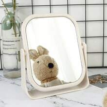 1PC Double-Sided Desktop Makeup Mirror - Stylish Standing Vanity Mirror For Dorm Room - Perfect For A Chic Beauty Routine