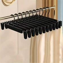 Durable Metal Pants Hanger With Non-Slip Plastic Clips, Multi-Function Skirt Hanger For Bras, Scarves, Lingerie And Accessories, Space-Saving Design, Suitable For Wardrobe, Bedroom, Dormitory Use
