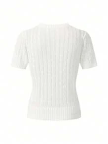 Blusa corta de punto para mujer, blusa de verano elegante y casual para negocios, apta para Pascua, vacaciones, deportes, Día de la Independencia, graduación