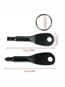 4Pcs/2Pcs Portable Screwdriver, Outdoor EDC Portable Multifunctional Tool, Flat Head Screwdriver, Cross Screwdriver With Keychain, Is The Ideal Choice For Gifts