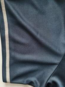 Men's Blue Baseball Jacket Size 44, Button Embroidery Sports T-Shirt
