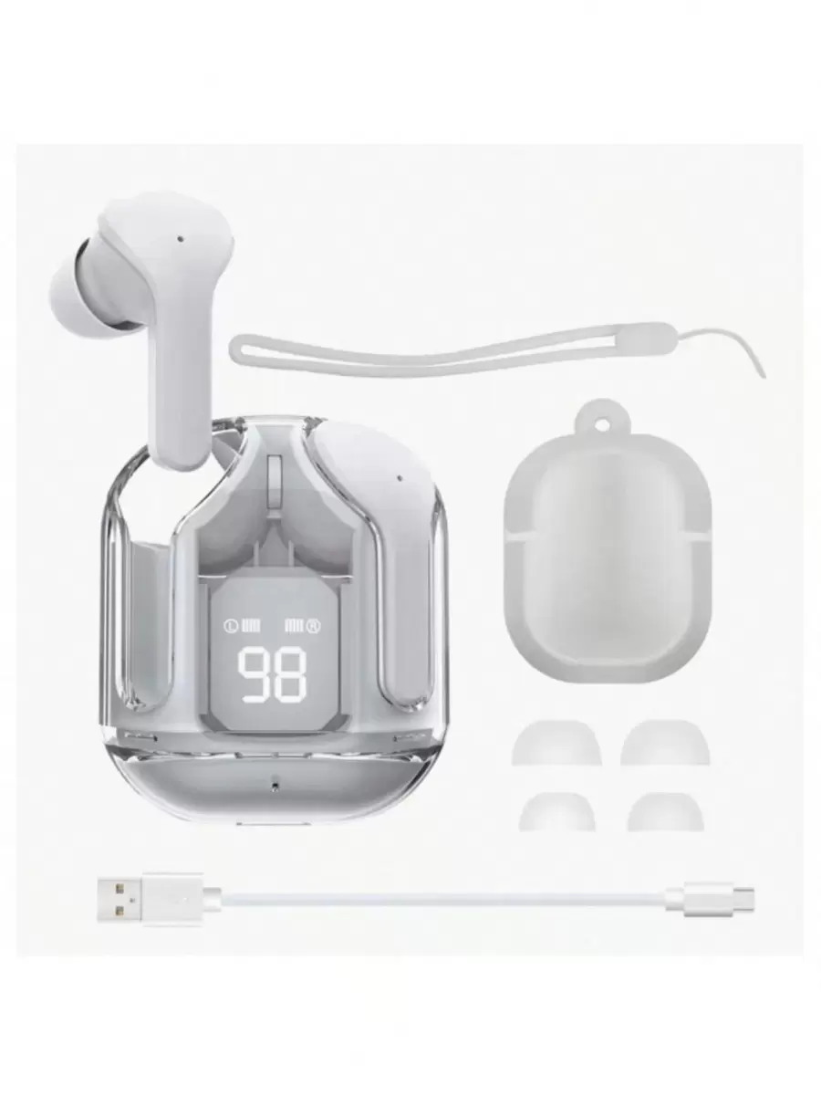 HK3 New UltrapodsMax Wireless Transparent Bluetooth Earphones HIFI Sound Quality 5.3 Applicable - 白色 - 查看 1