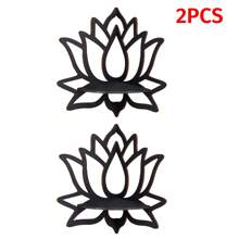 1 pieza/2 piezas Estantes decorativos de pared montados (sin incluir clavos), decoración de pared con formas minimalistas de mariposa y loto negras, estantería de almacenamiento de madera DIY pequeña
