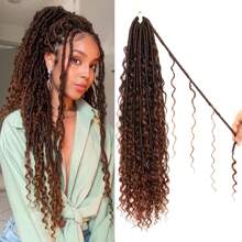 1/8 Packs Goddess Faux Locs Crochet Hair-24/30 Inch Boho Soft Locs Crochet Hair