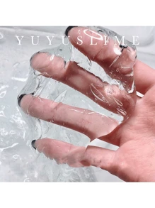 1pc New High Transparency Bubble Sensory Toy For Kids, Growing Bigger With Playing, Highly Attractive, Stretchy Non-Sticky Slime, Anti-Stress Relief Putty, Beautiful Crystal Mud, Non-Sticky, Fun Play Fake Water Toy