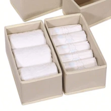 1/3/6/9/12pcs Foldable Fabric Storage Boxes, Closet Dresser Drawer Organizer, Fabric Baskets Containers For Clothes, Underwear, Socks, Garments, Decor, Holiday, Room, Home, Bedroom, Dress, Pants, Jeans, Boots, Skirt, Bedroom Organizer