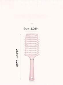1 pièce Peigne de coiffure avec des côtes ajourées, peigne en nylon pour les moustiques, peigne carré à bascule, grand peigne incurvé. Convient pour démêler les cheveux et résoudre divers problèmes capillaires. Peut également être offert comme cadeau pour la mère, la petite amie, les amis ou le patron pour diverses occasions