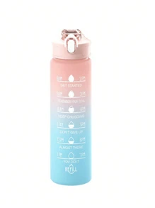 1pc, 300ml, 750ml, 2000ml Outdoor Sports Large Capacity Gradient Color Water Bottle/Tumbler, Portable For Outdoor & Home Use