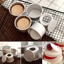 1pc/5pcs Set, Mini Round Cake Molds With Removable Bottom, Suitable For Desserts And Cakes. Handmade Baking Molds For Cheesecake, Cupcakes, Sweets And DIY Baking - Ideal For Holidays, Mother's Day, Easter, Christmas, Halloween. - Multicolor - View 11