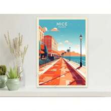 1pc Nordic Retro Porto & Paris City Travel Posters - Canvas Art Prints For Living Room Wall Decor & Tourism Gifts No Frame