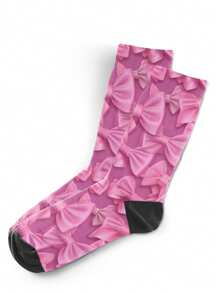 1 par de calcetines tipo tripulación para mujeres, calcetines largos, calcetines blancos, calcetines negros, calcetines de mujer, calcetines lindos, calcetines de niña, calcetines cortos, que absorben la humedad y el sudor, son suaves, transpirables, que eliminan la humedad, dulces y lindos. Se pueden usar en el hogar, la oficina, el ocio y todas las estaciones. Los colores son aleatorios