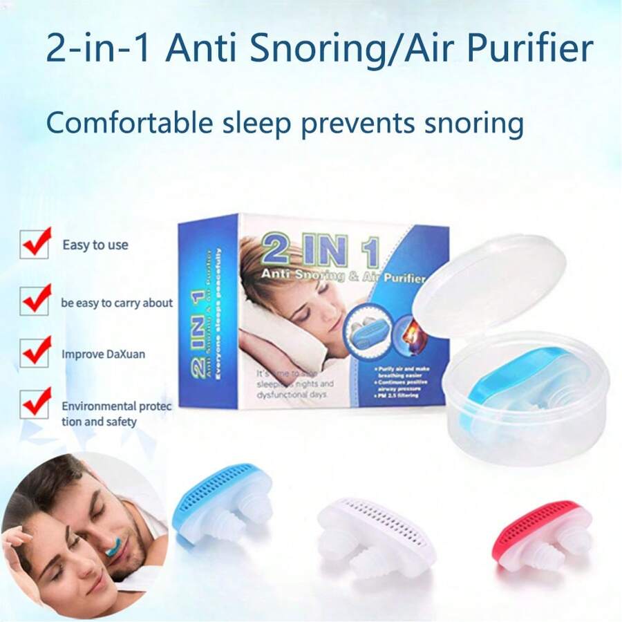 2-In-1 Anti Snoring Nasal Congestion Respirator Nasal Congestion Care ...