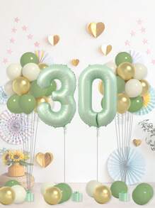 Bộ bóng bay sinh nhật 37 chiếc cho ngày 18, 21, 30, 40, 50, 60, thích hợp để trang trí tiệc sinh nhật - Nhiều màu - Xem 5