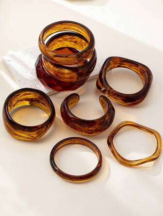 Vintage Boho Asymmetrical Punk Wide Resid Bangle Bracelet For Women Festival Daily Party Grunge Accessories