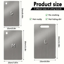 1 件优质不锈钢切菜板套装 - 耐用、易于清洁、适合厨房、节省空间、防锈、适用于食物