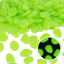 100 Pcs Glow In Dark Rocks Luminous Stone Garden Accessories Micro Landscape Fish Tank Decoration Outdoor Patio Lawn Yard Kit