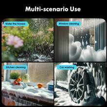 Carsun 2L High Capacity Manual Air Pressure Watering Can For Home & Car, Transparent Foaming Bottle