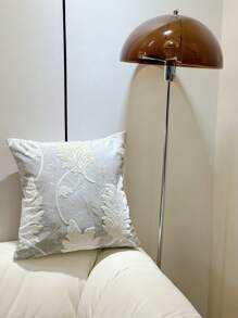 1pc American Vintage Jacquard Flannel Cushion Cover, Insert Not Included - Light Grey - View 4