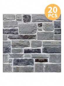 1pc/10pcs 3D Faux Stone Peel And Stick Wall Panels, 3D Wall Stickers For Living Room, Wall Tiles Self Adhesive Backsplash For Kitchen, Bathroom, Farmhouse Decor