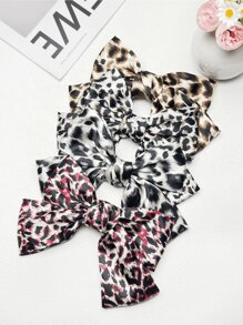1/4PCS Colorful Leopard Print Bow Hair Clip For Girls And Women, Fashionable, Elegant And Personalized, The Best Gift, Mother's Day, Fashionable Hair Clip, Suitable For Parties Claw Clips Hair Claws Hair Barrettes