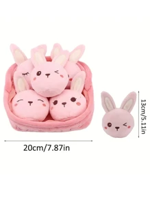 Molutian 万圣节迷人 6 件装毛绒玩具系列带篮子 - 水豚、猫、草莓兔、恐龙和墨西哥钝口螈 非常适合节日礼物派对挂饰家居摆设 一篮子毛绒玩具和 5 个小宝宝圣诞礼物、墨西哥钝口螈、动物、婴儿篮子