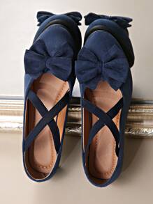 Femmes Plates compensées à enfiler élastiques, Mocassins compensés décontractés , Chaussures compensées d'infirmière, Chaussures pour mamans - bleu indigo - Voir 3