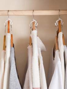 10/20 pièces Cintres de vêtements en plastique épaissi avec connecteurs crochets empilables, pour l'organisation des armoires, des salles de bain et des retours à l'école
