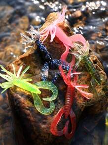SOUGAYILANG 5 PCS Colorful Squid Soft Lures Pack: 5 Vibrant Shades To Maximize Bite Success - Multicolor - View 8