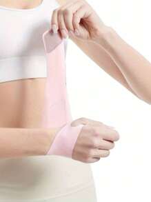 1 Tiger Mouth Design Sports Wrist Guard, Seamless Knitting, Ultra-Thin 0.08cm, Double-Layer Compression, Breathable Spandex Wrist Guard, Zipper Closure, Hand Washable - Black/Gray/Pink - Multicolor - View 5