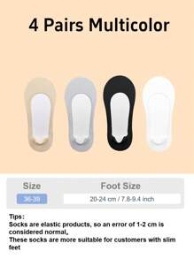 4 paia di calzini da donna dal fondo morbido e ammortizzato, traspiranti e invisibili, adatti a qualsiasi tipo di scarpa, per l'estate
