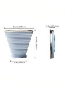 1pc Silicone Collapsible Water Cup, Suitable For Outdoor Camping And Picnic, 270ml - View 3