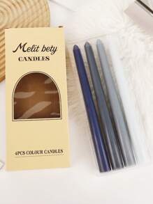 2025新款渐变色蜡烛套装，4支/盒，欧美风格长蜡烛，适合家居装饰、浪漫约会、婚礼派对、慵懒下午茶，无香蜡烛，设计师特别配色方案，礼盒包装，是馈赠亲朋好友的理想礼物，适合任何节日和季节，是生日、毕业等场合的完美礼物。 - 彩色 - 查看 16
