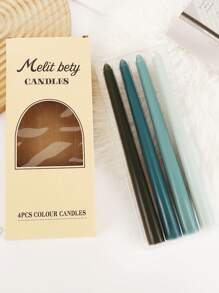 2025新款渐变色蜡烛套装，4支/盒，欧美风格长蜡烛，适合家居装饰、浪漫约会、婚礼派对、慵懒下午茶，无香蜡烛，设计师特别配色方案，礼盒包装，是馈赠亲朋好友的理想礼物，适合任何节日和季节，是生日、毕业等场合的完美礼物。 - 彩色 - 查看 17