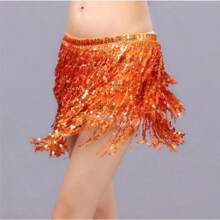 Outfits Belly Dance Glitter Sequins Tassel Skirts, Fashionable Dancing Waist Belt Skirts For Bellydance - Multicolor - View 11