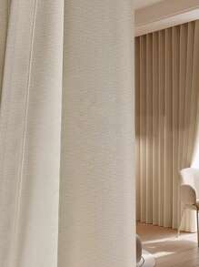 1 pieza Cortina de lujo para sala de estar, unicolor minimalista nórdica, que bloquea el sol, insonoriza y aísla el calor, lista para usar y con ojales