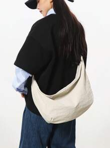 [Brand] Similar New Large Capacity Waterproof Sling Bag Casual Versatile Shoulder Bag, Fashion Student School Work Travel Couple Clutch - Multicolor - View 13