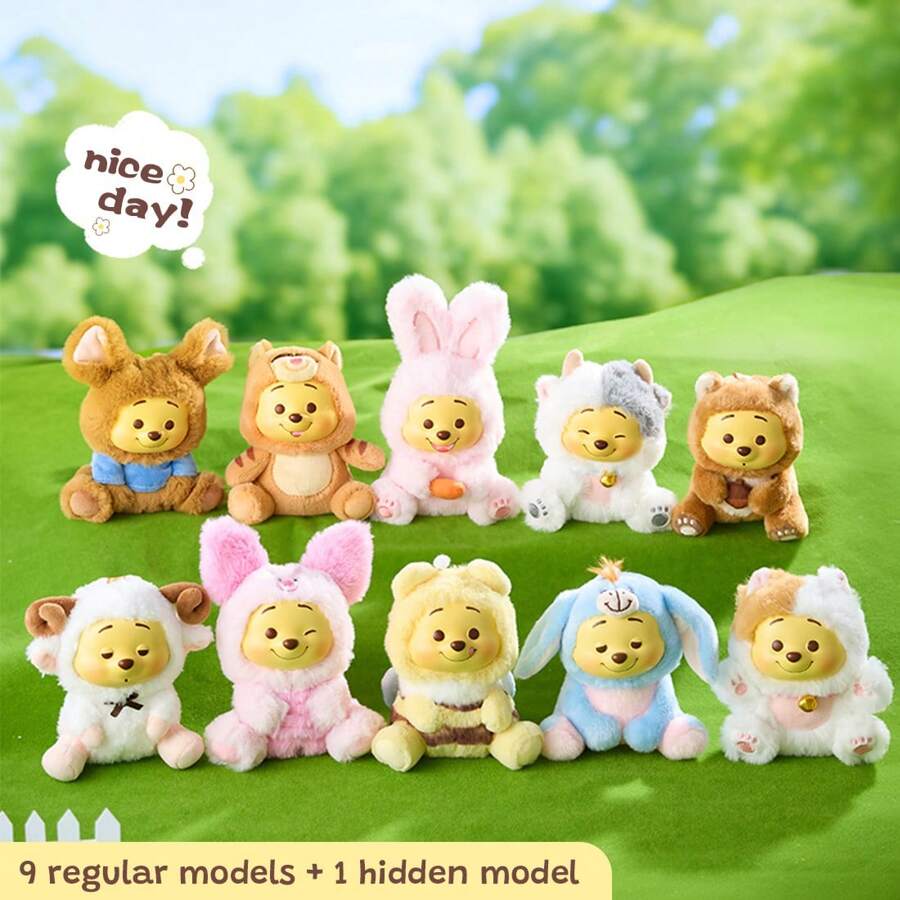 MINISO Disney Winnie The Pooh Series Mischievous Party Blind Box Pendant Random Style, 1pc Blind Box