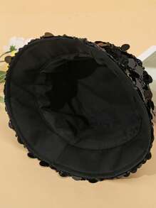 1pc Sequin Decor Bucket Hat, Fashionable Colorful Sun Protection Bucket Hat For Men, Spring & Autumn