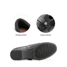 Women Loafers Slip On Flats With Arch Support 0.98-Inch Heel Comfortable Business Casual Work Office Loafers Shoes - màu đen - Xem 7