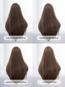 1-Piece Hand-Woven Synthetic Lace T-Part Wig In Ash Highlights, 26 Inches, Natural And Realistic Long Curly Hair With A Center Part.