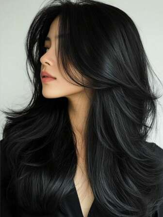 Peluca de mujer con ondas elegantes de fibra Tang Long, gorro de red de color rosa, densidad del 150%, adecuada para todo tipo de cabello