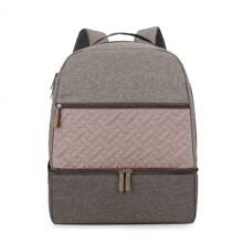 Mochila de gran capacidad con cochecito, bolso cambiador multifunción para alimentación al aire libre, almacenamiento de comida para bebé, aislamiento térmico, adecuado para mamás - Gris - Ver 14