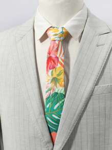 1pc Men Colorful Floral Pattern Necktie, Suitable For Holiday Parties, Business Attire - Flowers - View 6