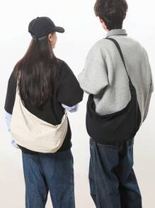 [Brand] Similar New Large Capacity Waterproof Sling Bag Casual Versatile Shoulder Bag, Fashion Student School Work Travel Couple Clutch - Multicolor - View 3