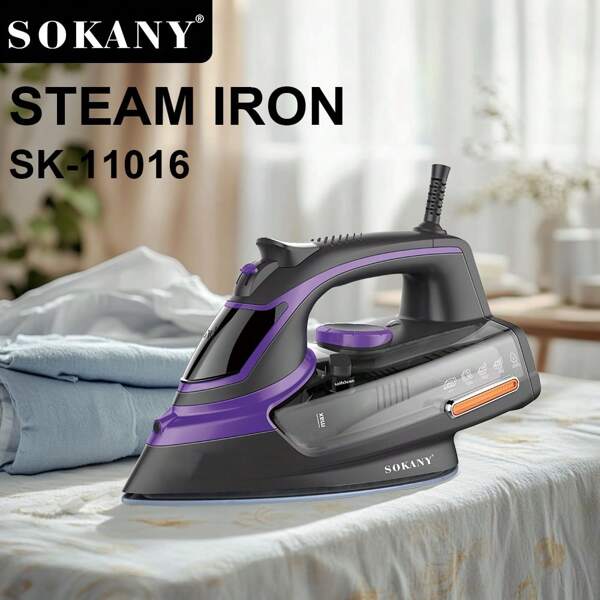SOKANY SOKANY 11016 Household Multifunctional Electric Iron, Steam Iron, Clothing Wrinkle Remover, 2400w High Power, Fast Heating, 380ML Large Capacity, Multi-Speed Temperature Control, Free Switching.Set The LED Display Light.Ceramic Soleplate, Easy To Iron Small Places Such As Collars And Buttons.Suitable For Families, A Home Helper Designed For Business People