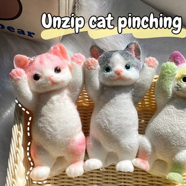 Realistic Cute Large Cat Squeeze Toy, High-Quality Stress Relief Decor, Great Gift